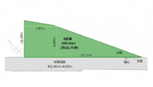 知立市山町大林、土地の間取り画像です