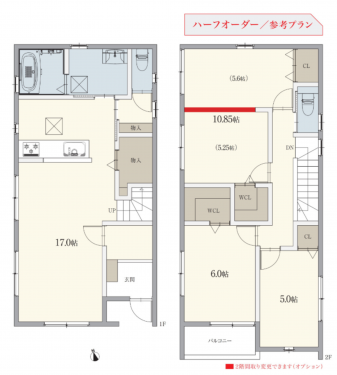 知立市山屋敷町板張、一戸建ての間取り画像です