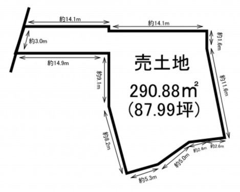 刈谷市野田町西屋敷、土地の間取り画像です