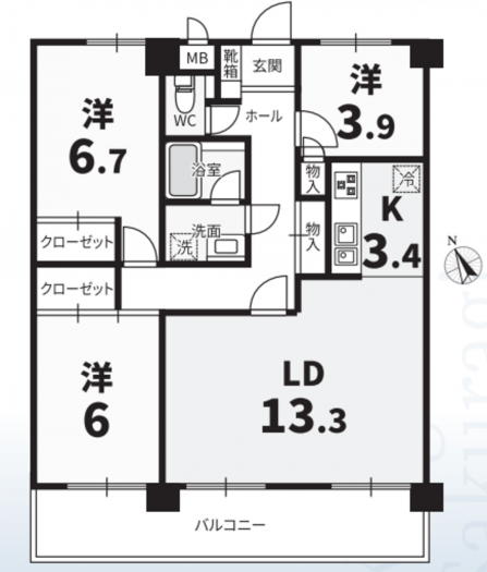 知立市桜木町桜木のマンションの画像です