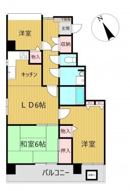 刈谷市一ツ木町菰、マンションの間取り画像です