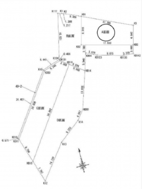 刈谷市小垣江町北浦、土地の間取り画像です