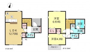 知立市逢妻町丸坪の一戸建ての画像です