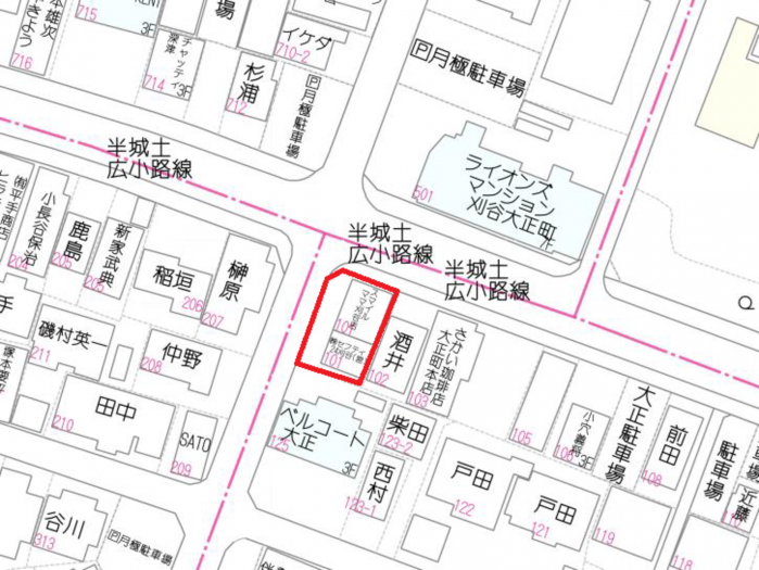 刈谷市大正町７丁目の土地の画像です