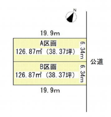 刈谷市半城土西町２丁目、土地の間取り画像です
