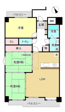 刈谷市広小路１丁目、マンションの間取り画像です