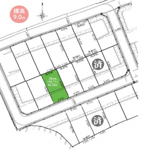 知立市八橋町五輪の土地の画像です