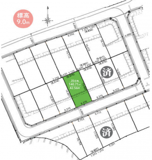 知立市八橋町五輪の土地の画像です