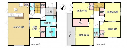 刈谷市井ケ谷町中切、一戸建ての間取り画像です