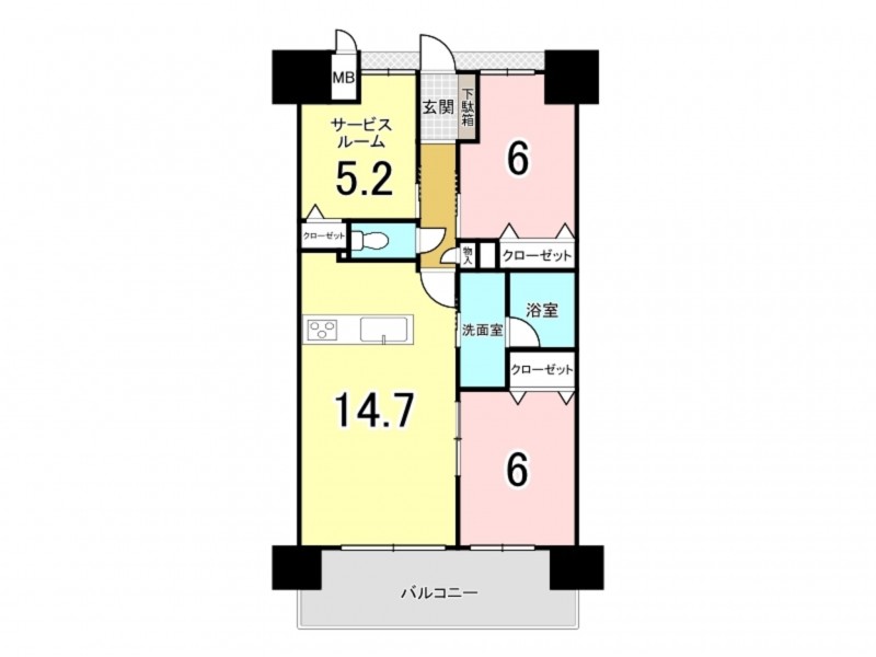 徳島市助任本町1丁目のマンションの画像です