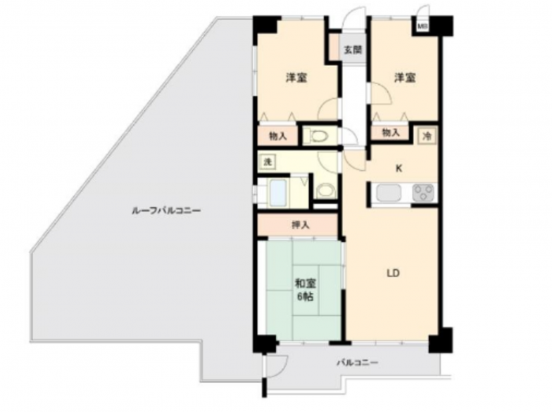 徳島市山城西４丁目のマンションの画像です