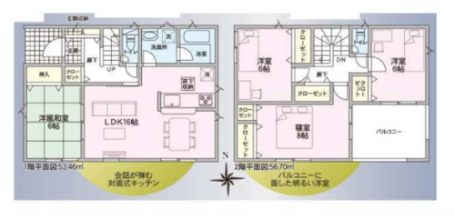 徳島市北田宮2丁目、一戸建ての間取り画像です