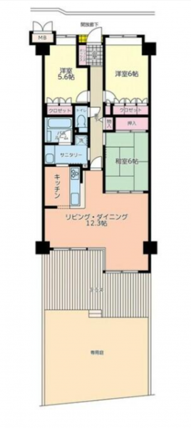徳島市昭和町6丁目のマンションの画像です