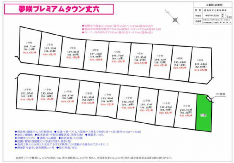 徳島市丈六町新居田の土地の画像です