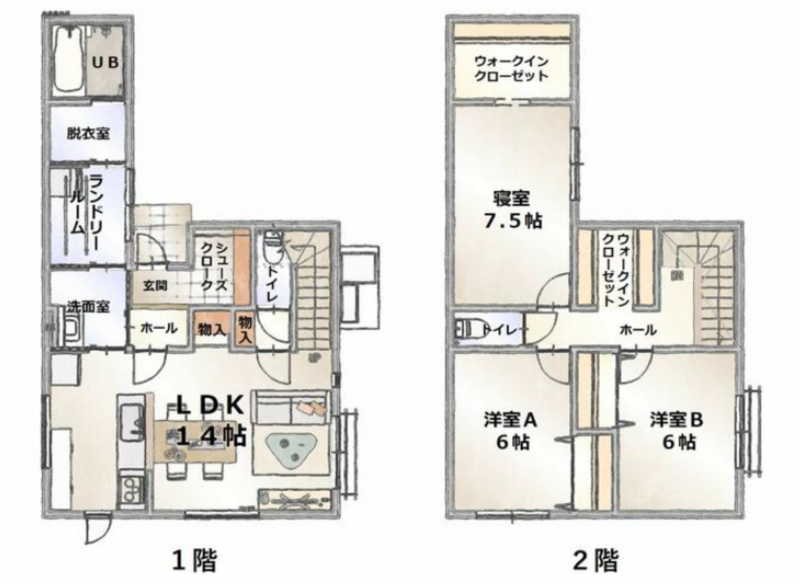 徳島市南田宮1丁目の一戸建ての画像です
