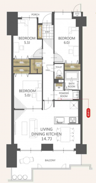 徳島市南末広町のマンションの画像です