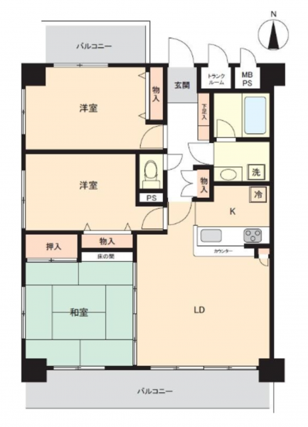 徳島市佐古一番町のマンションの画像です