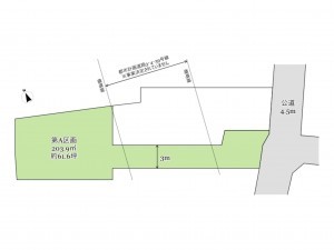武蔵村山市中央、土地の間取り画像です