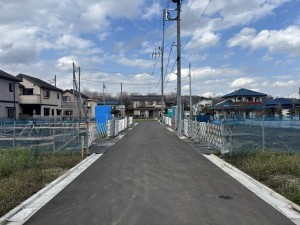 武蔵村山市三ツ木、土地の前面道路を含む現地写真画像です