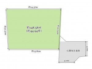 武蔵村山市伊奈平、土地の間取り画像です