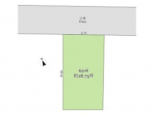 武蔵村山市大南、土地の間取り画像です