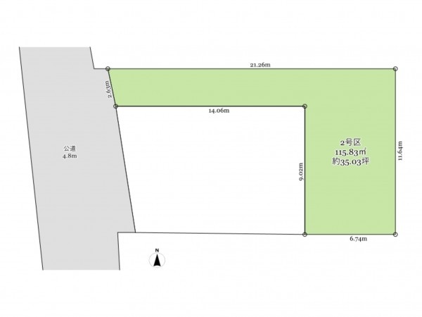 武蔵村山市榎、土地の間取り画像です