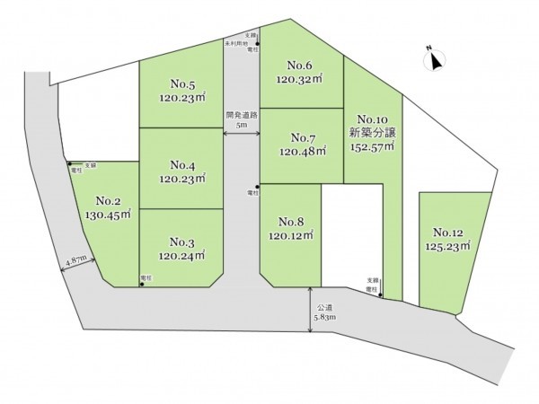 武蔵村山市中藤、土地の間取り画像です