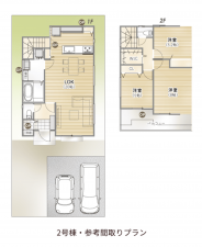 武蔵村山市中央、土地の建築プラン例画像です