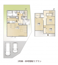 武蔵村山市中央、土地の建築プラン例画像です