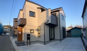 武蔵村山市残堀、新築一戸建ての外観画像です