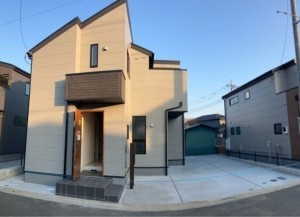 武蔵村山市残堀、新築一戸建ての外観画像です