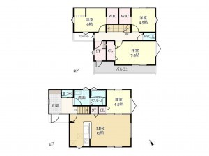 武蔵村山市残堀、新築一戸建ての間取り画像です