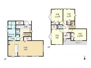 武蔵村山市神明、新築一戸建ての間取り画像です