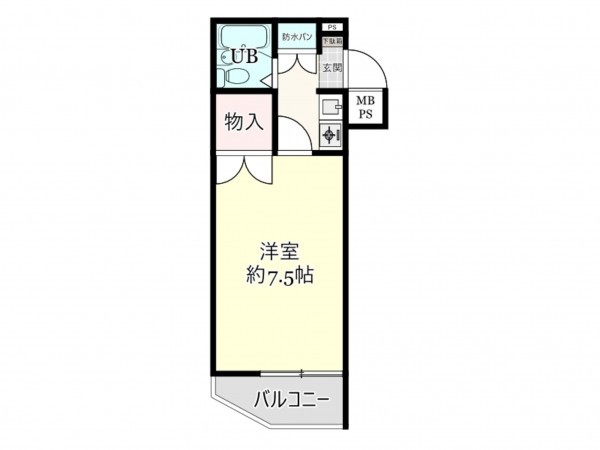 武蔵村山市学園、マンションの間取り画像です