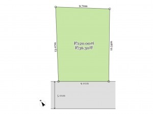 武蔵村山市伊奈平、土地の間取り画像です