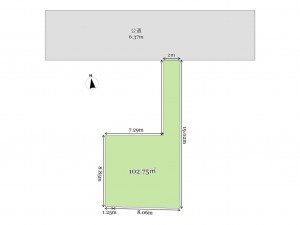 武蔵村山市大南、土地の間取り画像です