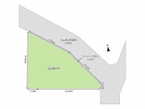 武蔵村山市神明、土地の間取り画像です