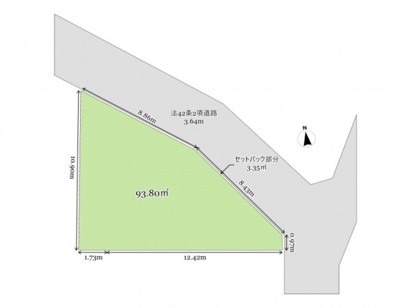 武蔵村山市神明、土地の間取り画像です