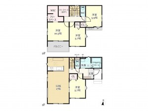 武蔵村山市学園、新築一戸建ての間取り画像です