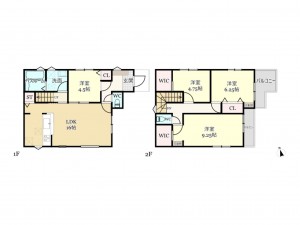 武蔵村山市残堀、新築一戸建ての間取り画像です