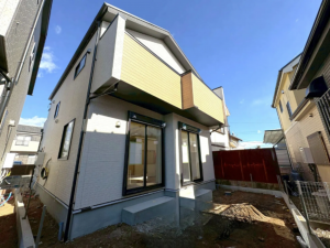 武蔵村山市残堀、新築一戸建ての外観画像です