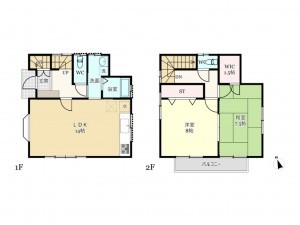 武蔵村山市大南、中古一戸建ての間取り画像です