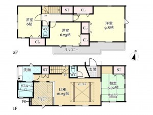 武蔵村山市神明、新築一戸建ての間取り画像です