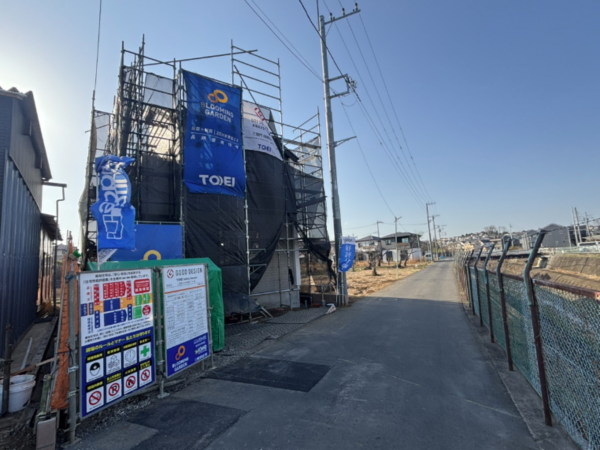 武蔵村山市神明、新築一戸建ての外観画像です