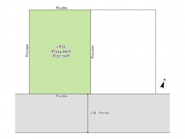 武蔵村山市三ツ藤、土地の間取り画像です