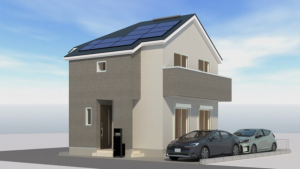 武蔵村山市大南、新築一戸建ての完成予想図（外観）画像です