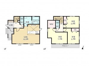 武蔵村山市大南、新築一戸建ての間取り画像です