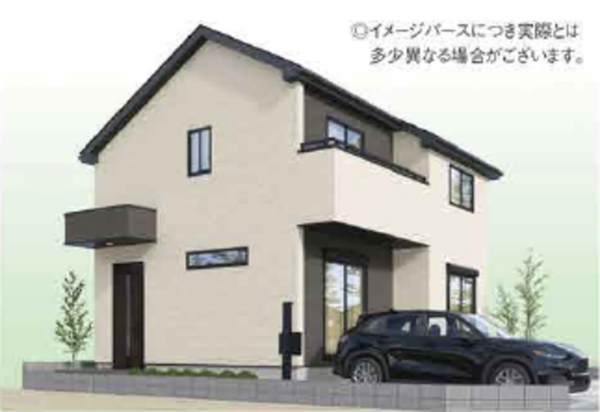 武蔵村山市岸、新築一戸建ての完成予想図（外観）画像です