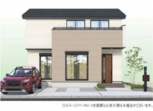 武蔵村山市岸、新築一戸建ての完成予想図（外観）画像です