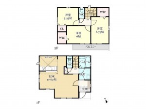 武蔵村山市岸、新築一戸建ての間取り画像です